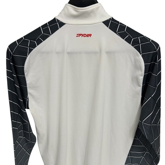 Spyder Men's Size Large Pullover Sweater Half Zip Unique Black White - Picture 6 of 6